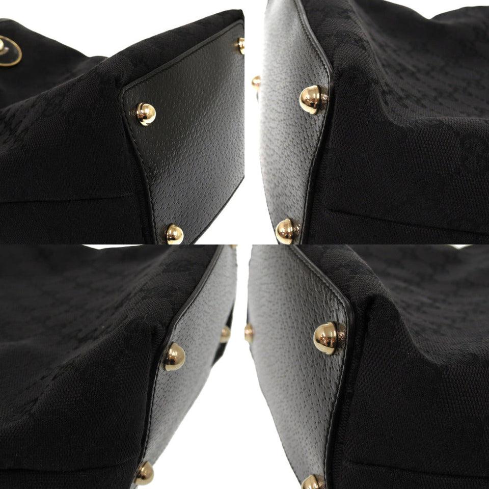 Gucci Tote Bag 120840 GG canvas, leather black GG canvas