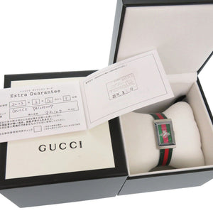 Gucci Watches Quartz 147.4 Stainless Steel , Leather green G frame green dial