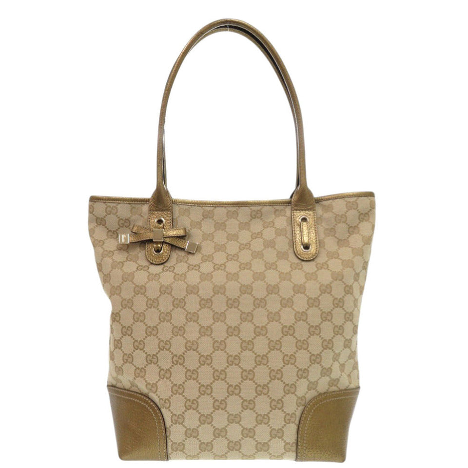 Gucci Tote Bag 181779 GG canvas beige Pretty