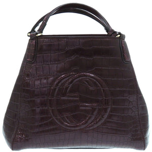 Gucci Tote Bag 336751 525040 leather purple Soho 2way