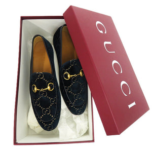 Gucci Other shoes 430088 leather Navy Horsebit 7