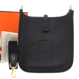 Hermes Shoulder Bag Taurillon Clemence black Evelyn TPM Amazone Short Strap