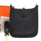 Hermes Shoulder Bag Taurillon Clemence black Evelyn TPM Amazone Short Strap