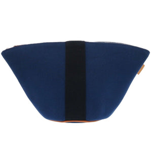 Hermes Pouch Canvas, Cotton Indigo blue Palmir Trapezoid Pouch