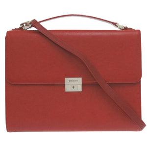 Burberry Business bag leather Red