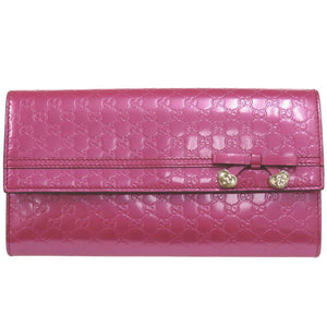 Gucci Long Wallet Purse 253405 enamel pink