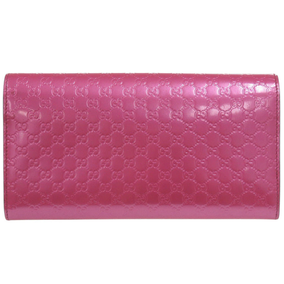 Gucci Long Wallet Purse 253405 enamel pink