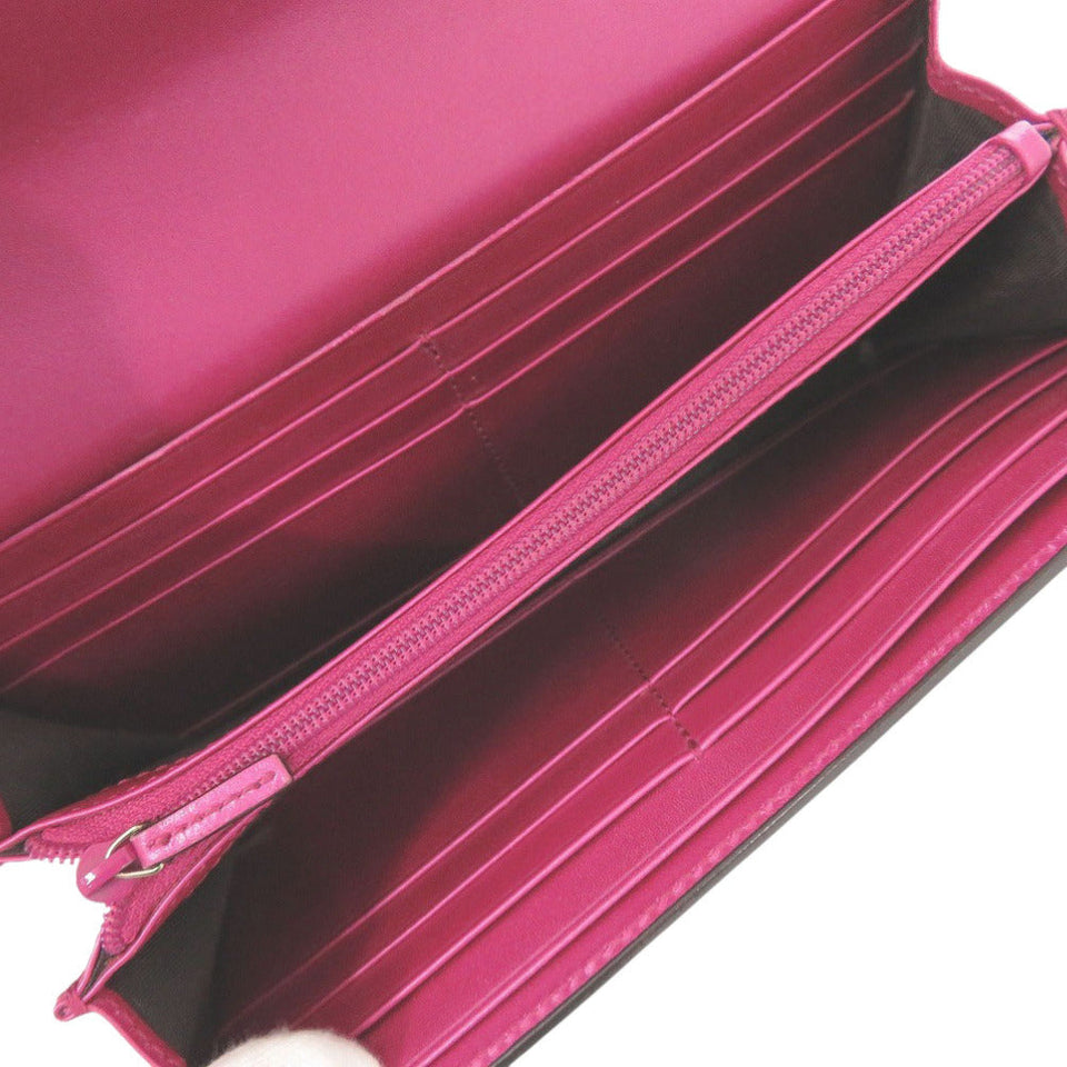 Gucci Long Wallet Purse 253405 enamel pink