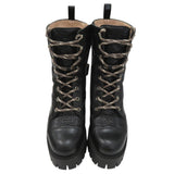 Gucci boots 718386 leather black 36 1/2