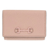 Gucci Tri-fold wallet 745988 leather pink Horsebit compact wallet