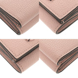 Gucci Tri-fold wallet 745988 leather pink Horsebit compact wallet