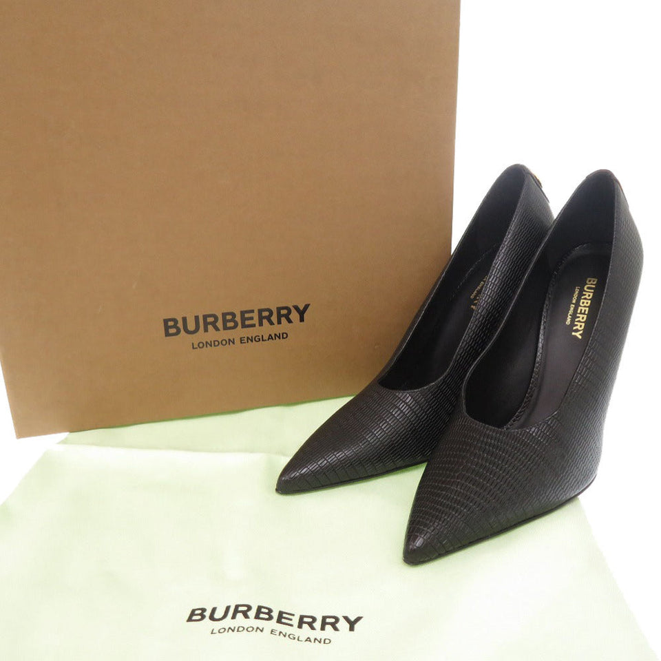 Burberry pumps Embossed leather black 38