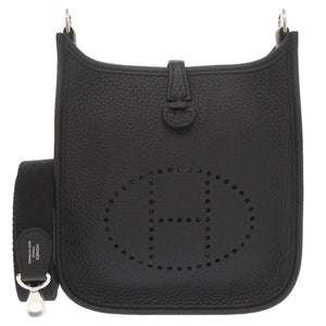 Hermes Shoulder Bag Taurillon Clemence black Evelyn TPM Amazone