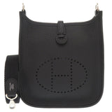 Hermes Shoulder Bag Taurillon Clemence black Evelyn TPM Amazone