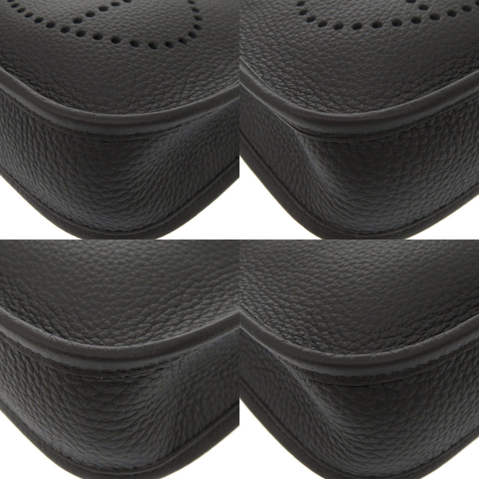Hermes Shoulder Bag Taurillon Clemence black Evelyn TPM Amazone