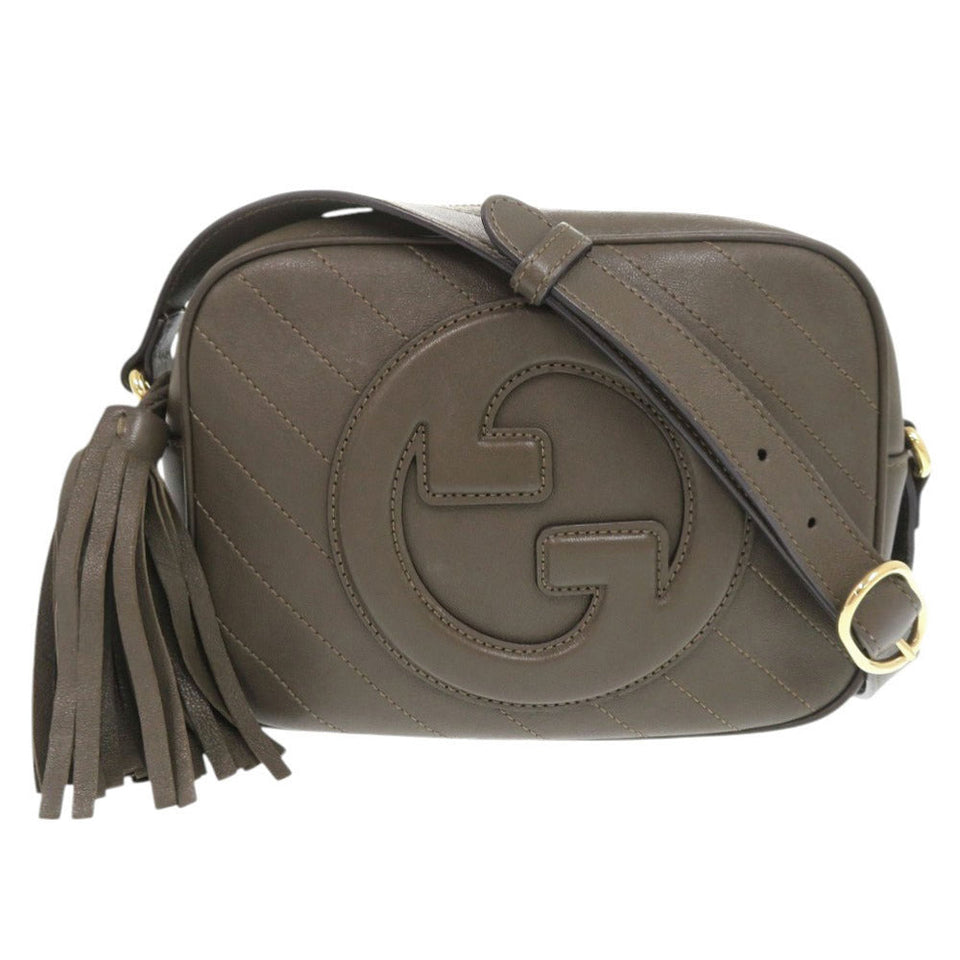 Gucci Shoulder Bag 742360 leather Brown Blondy