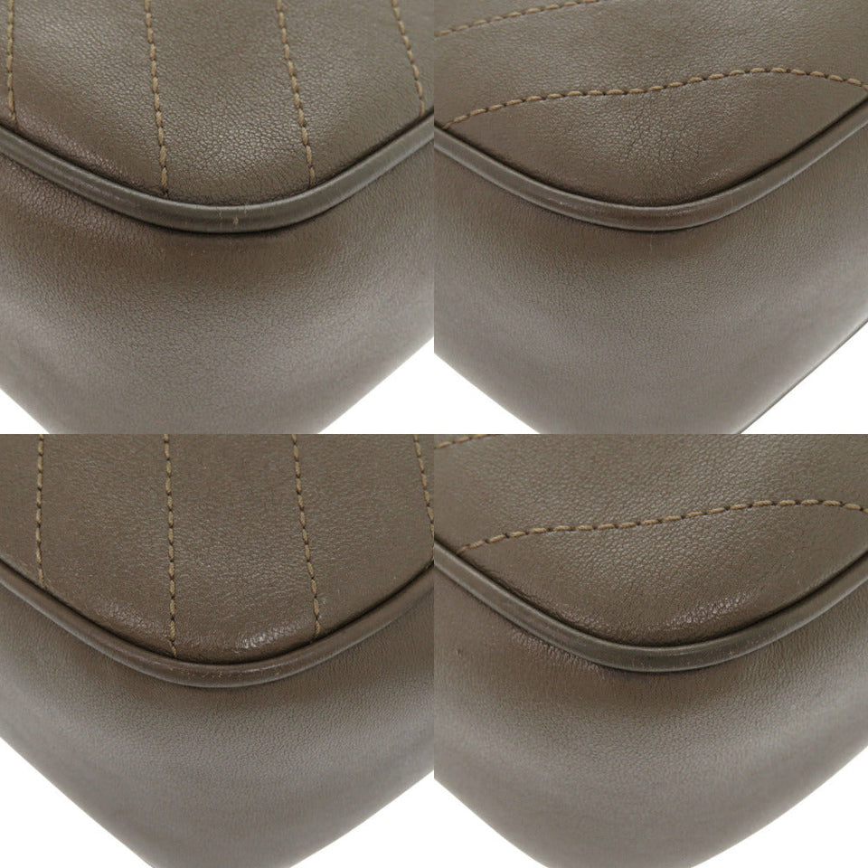 Gucci Shoulder Bag 742360 leather Brown Blondy