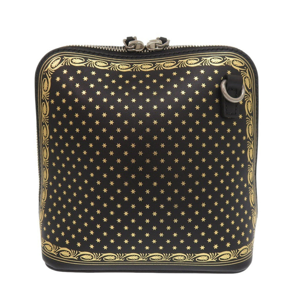 Gucci Shoulder Bag 511189 leather black x SEGA GUCCY print