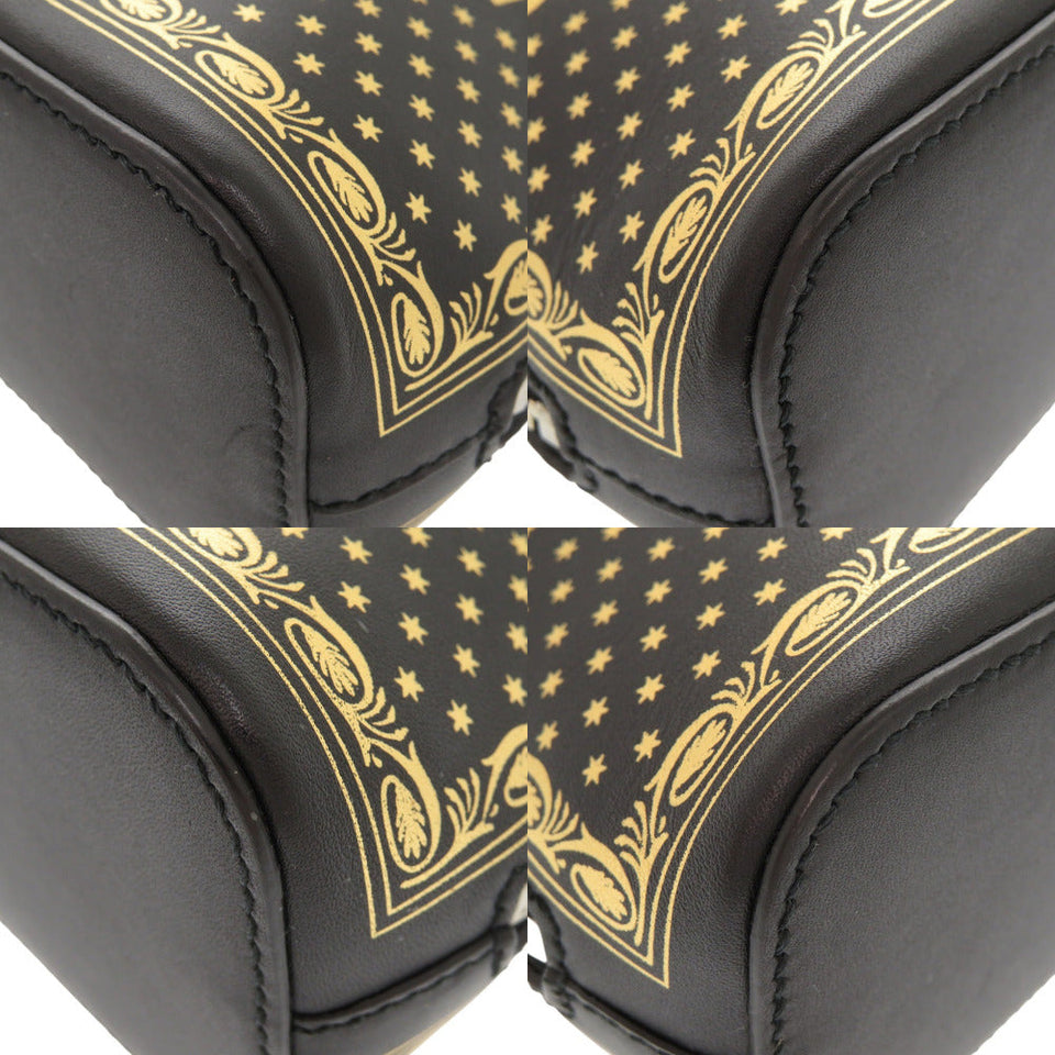 Gucci Shoulder Bag 511189 leather black x SEGA GUCCY print