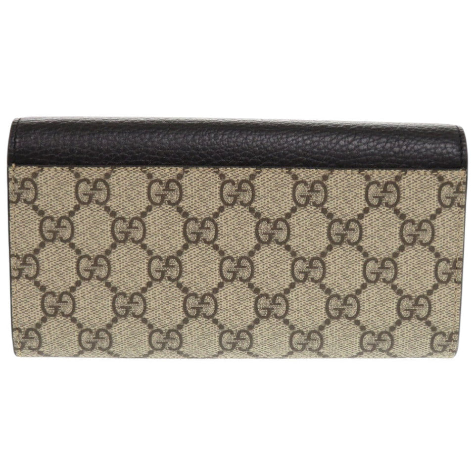 Gucci Long Wallet Purse 456116 AAE5E 1069 GG Supreme, Leather black