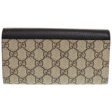 Gucci Long Wallet Purse 456116 AAE5E 1069 GG Supreme, Leather black