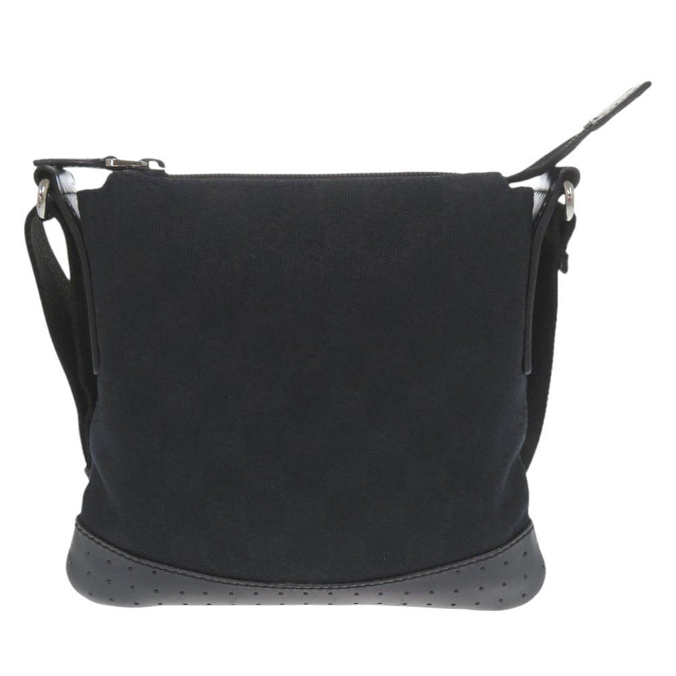 Gucci Shoulder Bag 147671 GG canvas, leather black