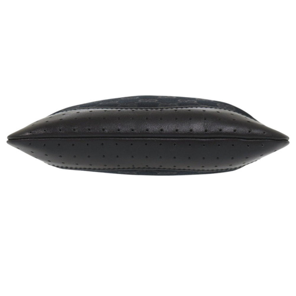 Gucci Shoulder Bag 147671 GG canvas, leather black