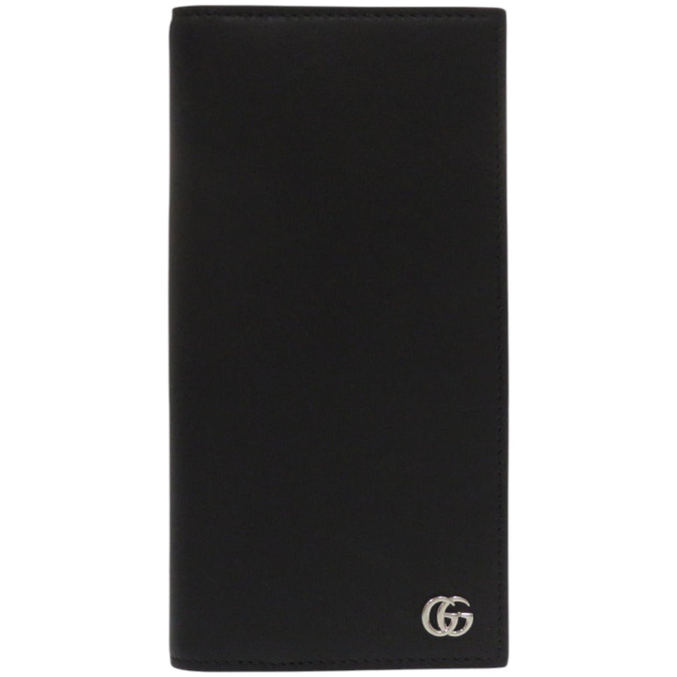 Gucci Long Wallet Purse 835054 Grain leather black Double G Long Wallet