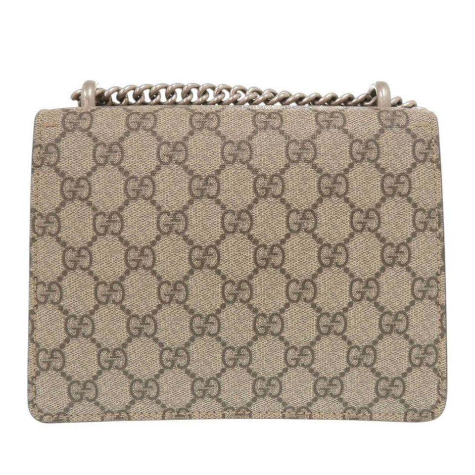 Gucci Shoulder Bag 421970 GG Supreme, suede beige Dionysus