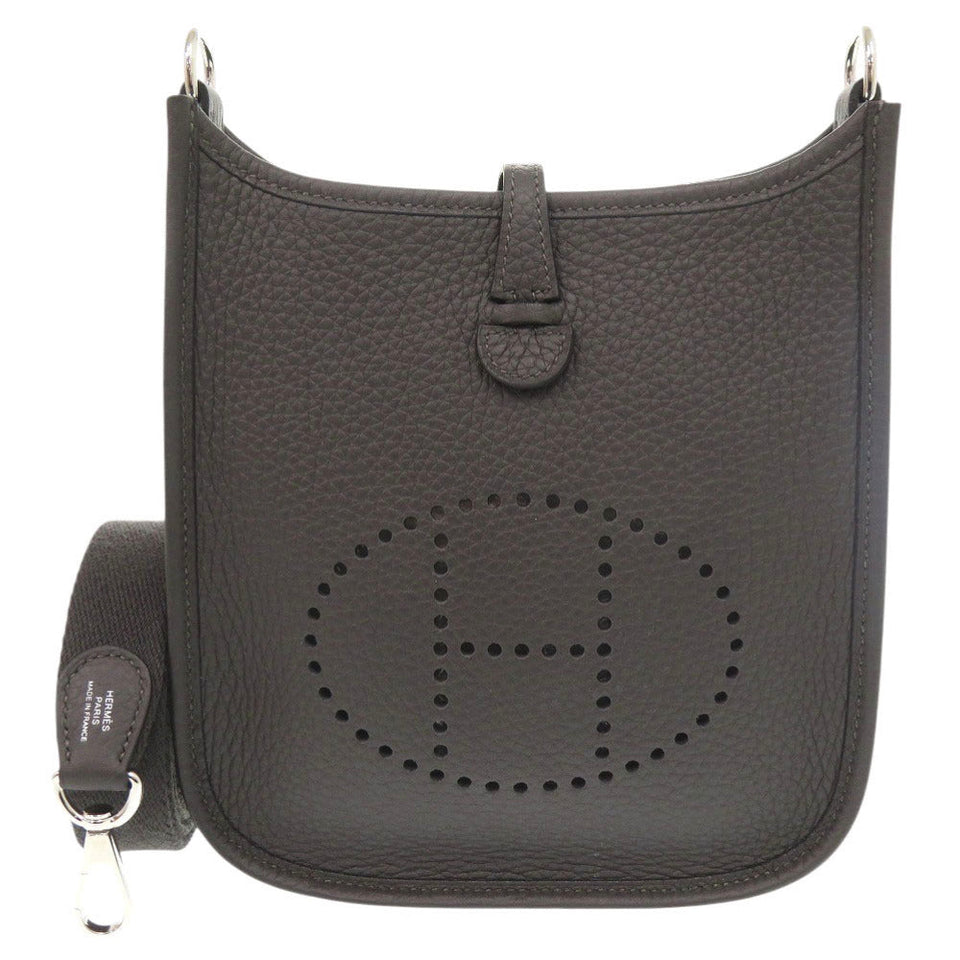 Hermes Shoulder Bag Taurillon Clemence Dark bronze Evelyn TPM Amazone