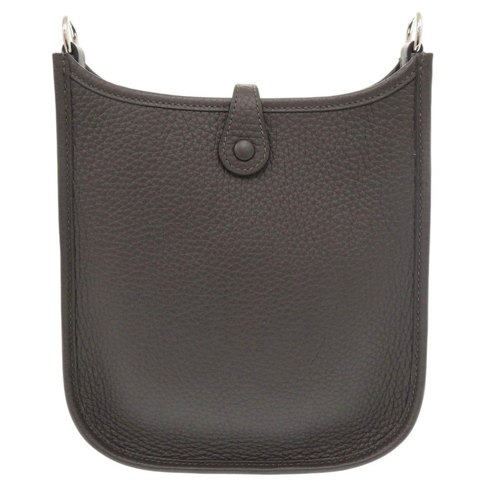 Hermes Shoulder Bag Taurillon Clemence Dark bronze Evelyn TPM Amazone