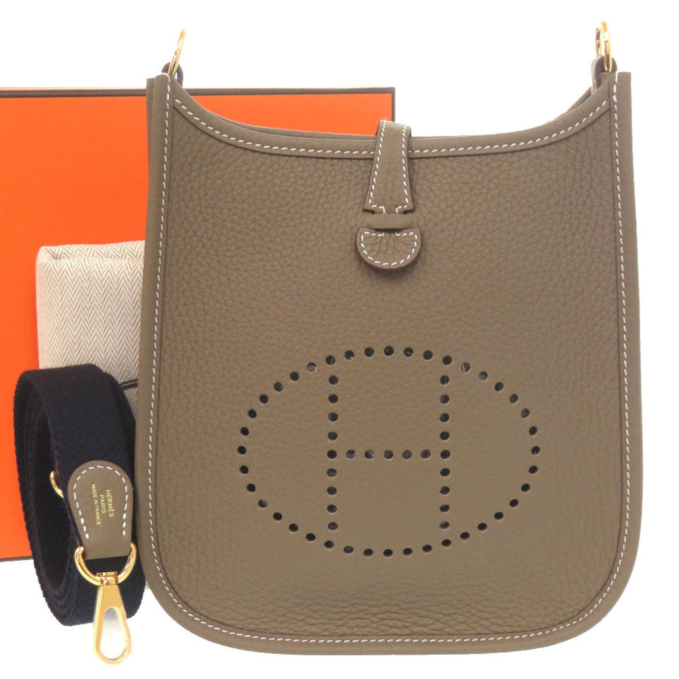 Hermes Shoulder Bag Taurillon Clemence Etope Evelyn TPM Amazone