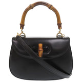 Gucci Handbag 000 46 0188 leather black 2WAY Bamboo Women