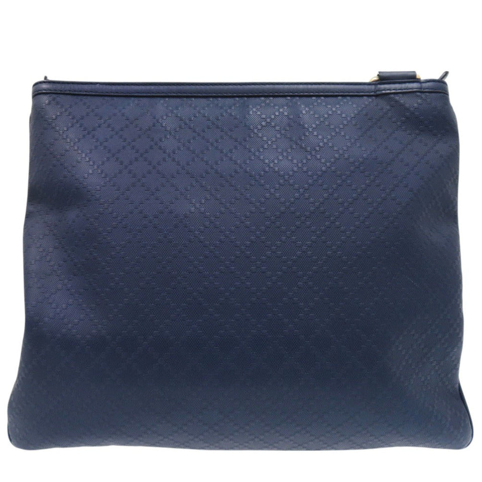 Gucci Shoulder Bag leather Navy Diamante Pattern A4 Storage Crossbody Diamante Hilary Lux Women