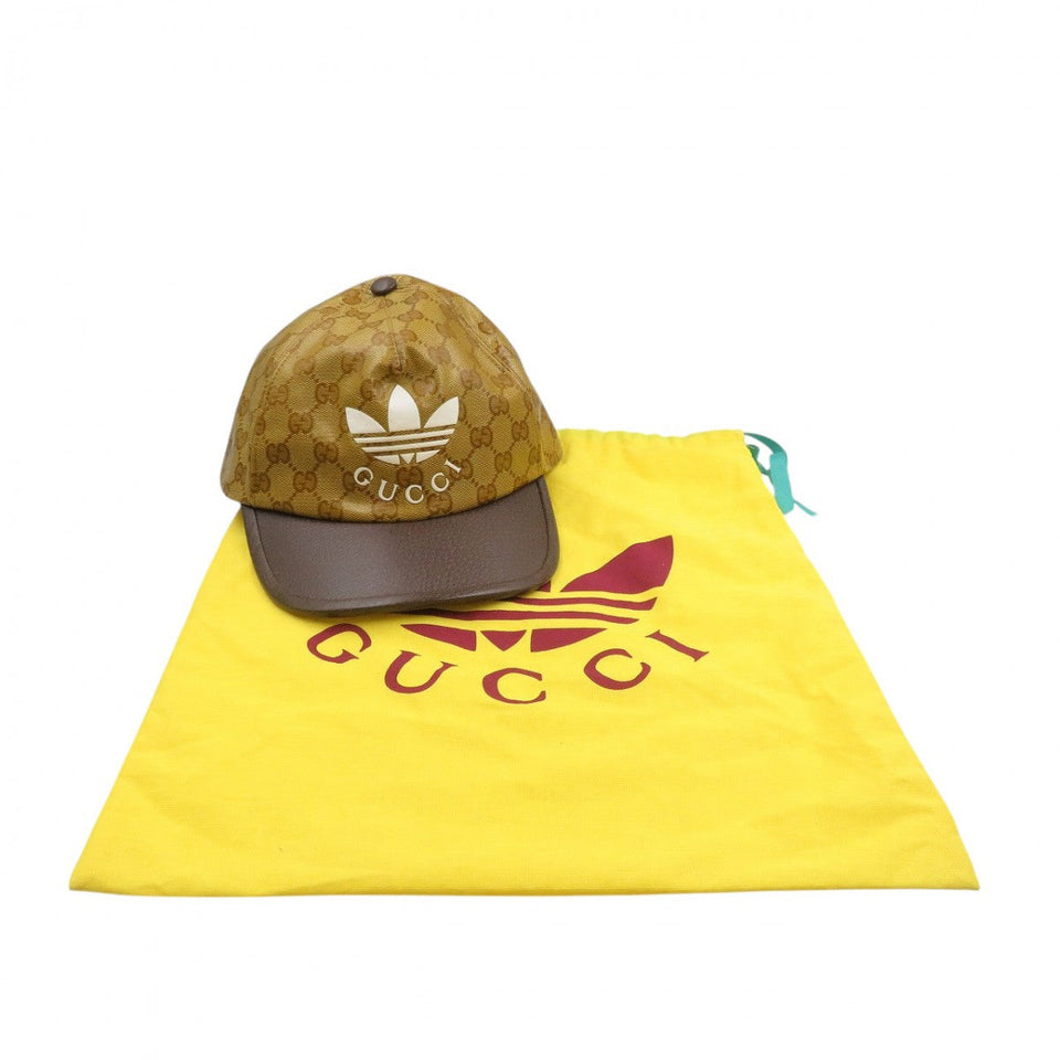 Gucci Other hats 696475 Nylon, Leather Brown Guccixadidas unisex(Unisex) M 58cm