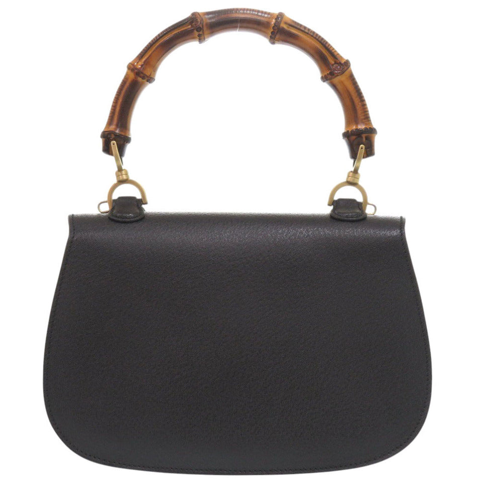 Gucci Handbag 000 1364 0633 leather black 2WAY Bamboo Women
