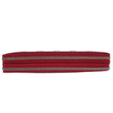Gucci Long Wallet Purse leather Red GG Pattern Double Zip Travel Wallet Guccisima Women