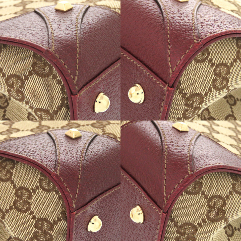 Gucci Handbag 120895 GG canvas, leather beige Women
