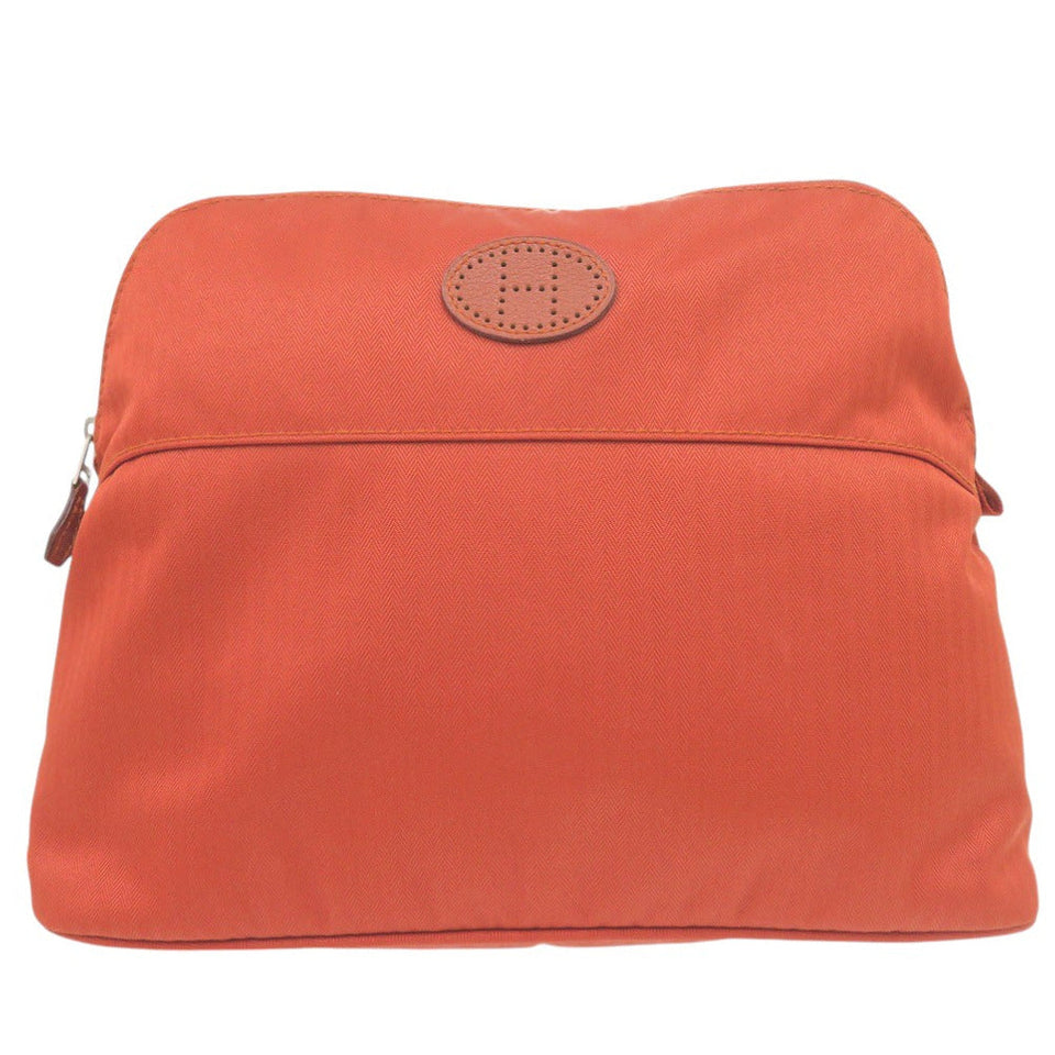 Hermes Pouch cotton Orange brown Multi-Case Cosmetics Pouch Bored pouch Women