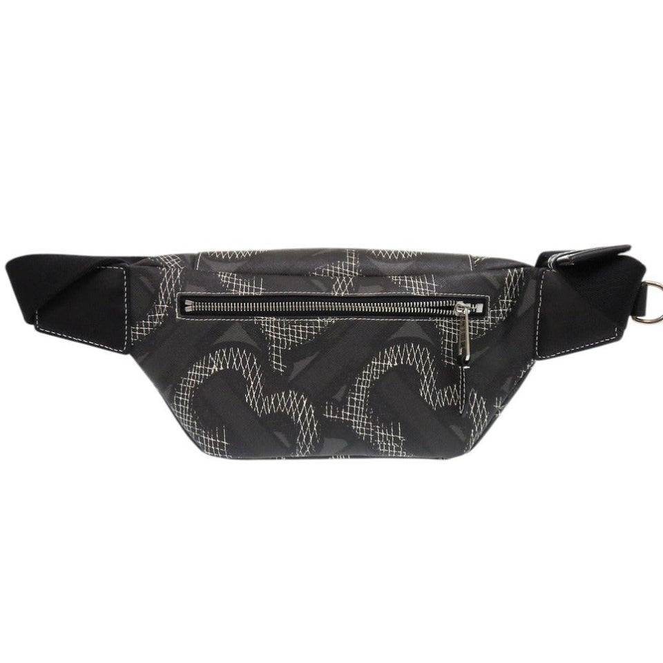 Burberry Waist bag PVC black Sling bag one belt TB monogram mens