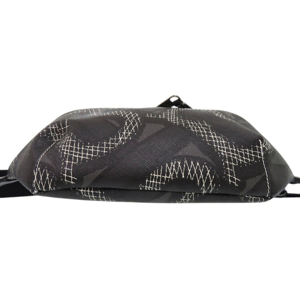 Burberry Waist bag PVC black Sling bag one belt TB monogram mens