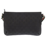 Gucci Shoulder Bag 189749 GG canvas, leather black Sherry line Women