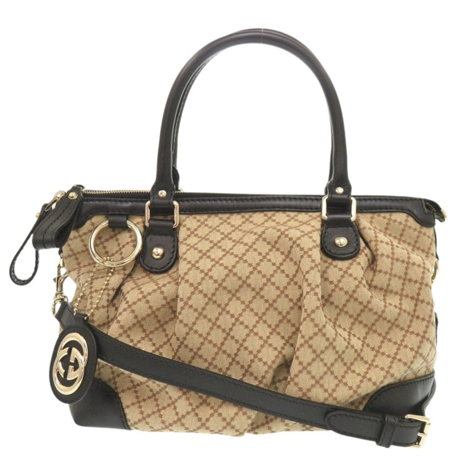 Gucci Handbag 247902 GG canvas, leather beige Women