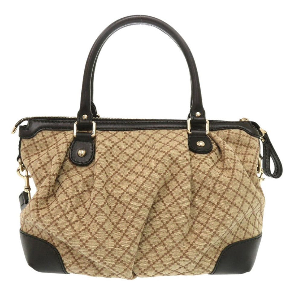 Gucci Handbag 247902 GG canvas, leather beige Women