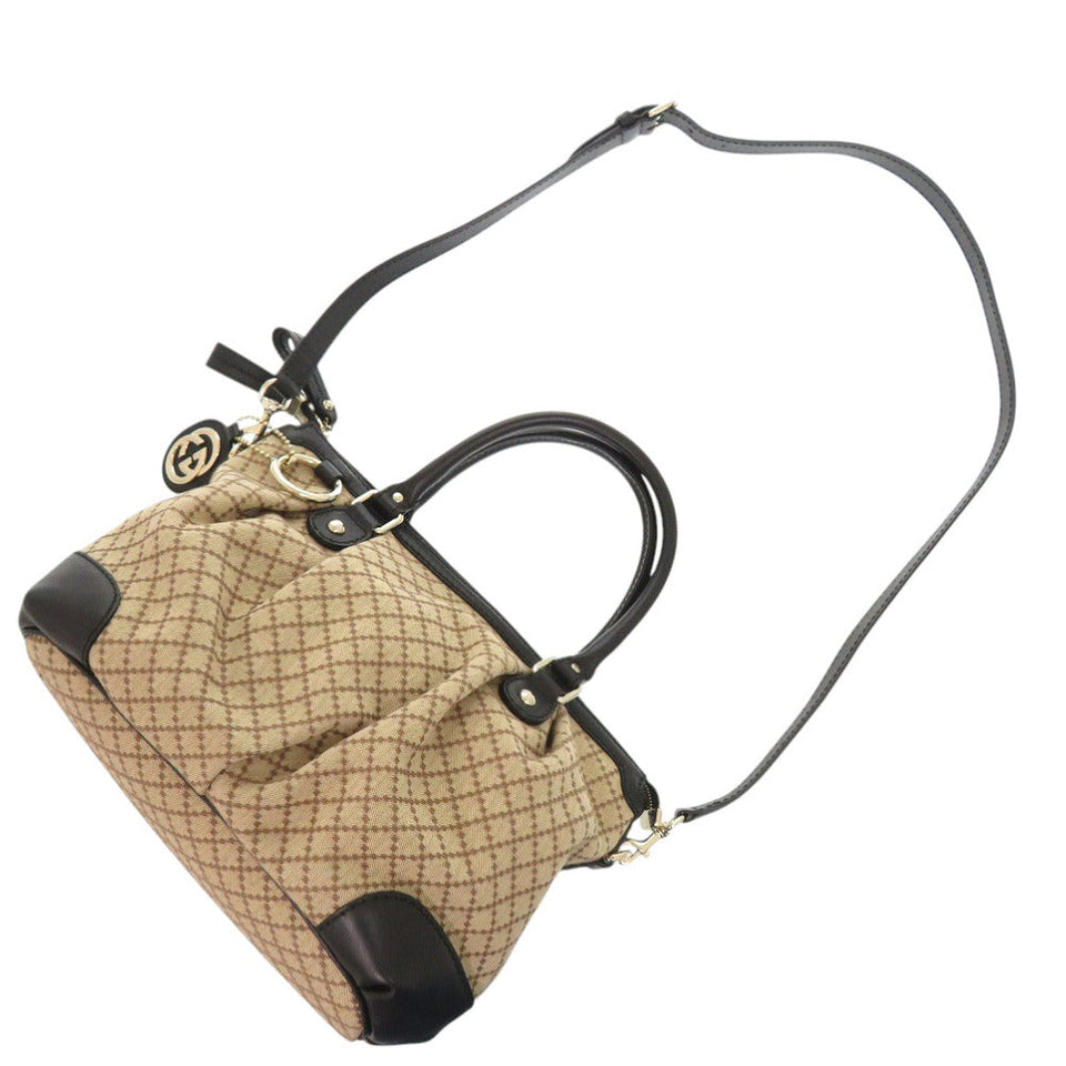 Gucci Handbag 247902 GG canvas, leather beige Women