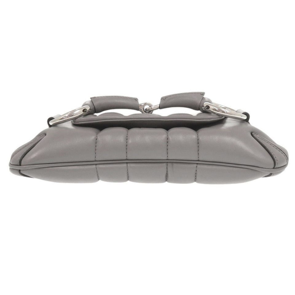 Gucci Shoulder Bag 764339 leather gray Horsebit