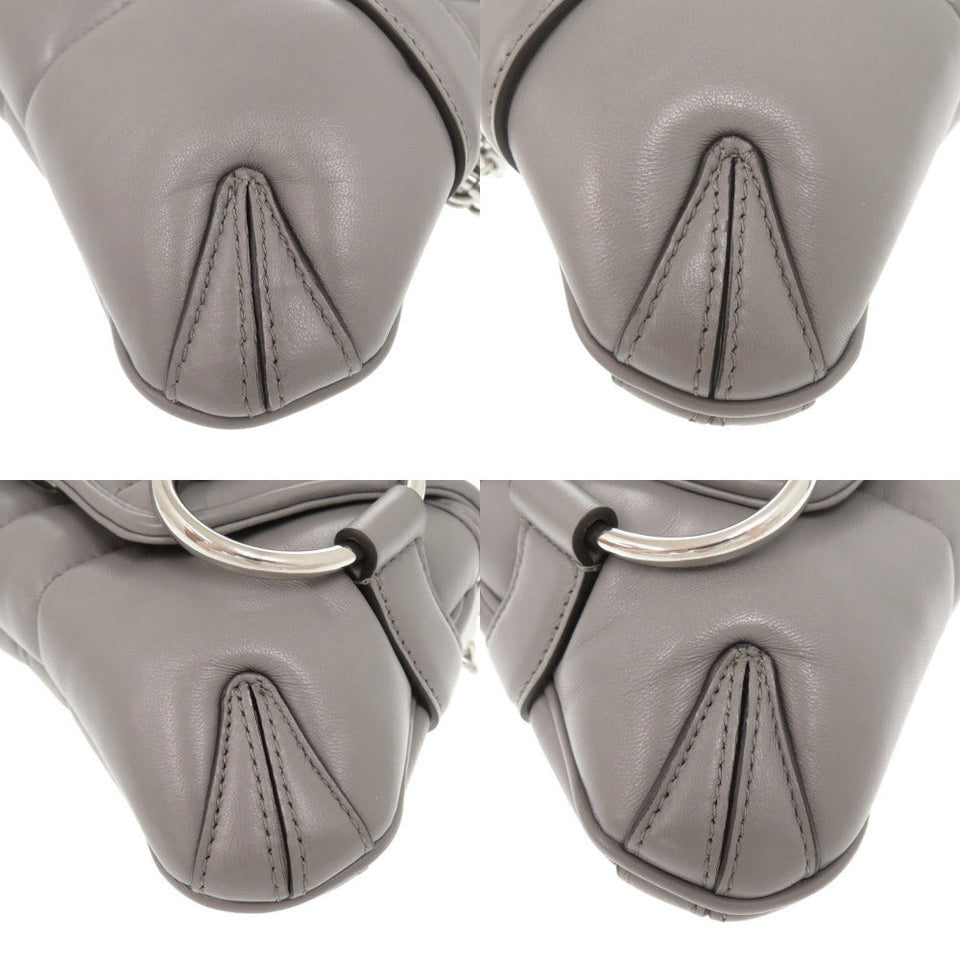 Gucci Shoulder Bag 764339 leather gray Horsebit