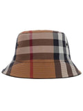 Luxury Burberry Checked Cotton Bucket Hat Brown