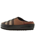 Luxury Burberry House Check Flat Slippers Brown