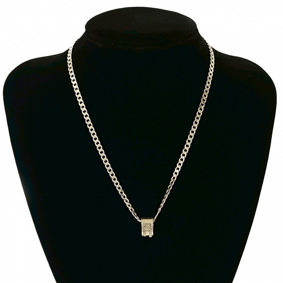 Gucci Necklace Silver925 Silver Cut Out G Ring Necklace
